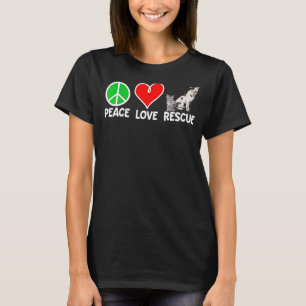 Peace Kärlek Rädding Animal Protection Pet Animal T Shirt
