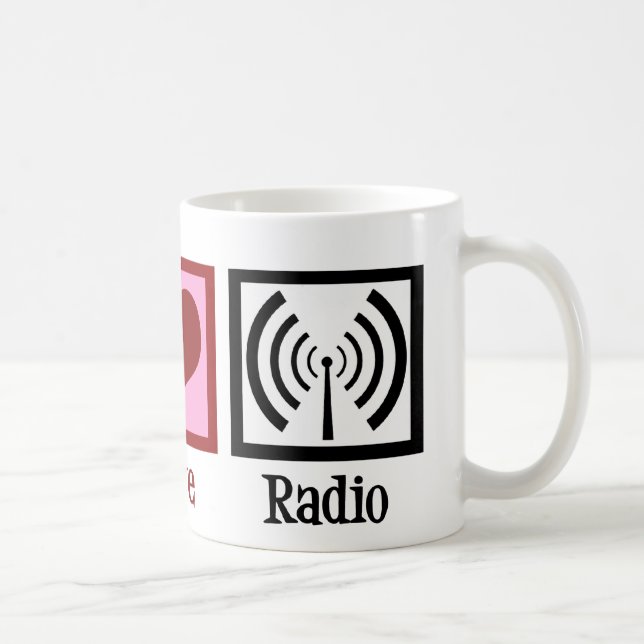 Peace Kärlek Radio Kaffemugg (Höger)