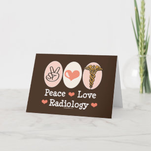 Peace Kärlek Radiology Greeting Card Kort