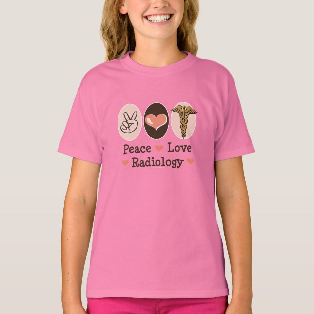 Peace Kärlek Radiology Kids Ringer Tee (Framsida)