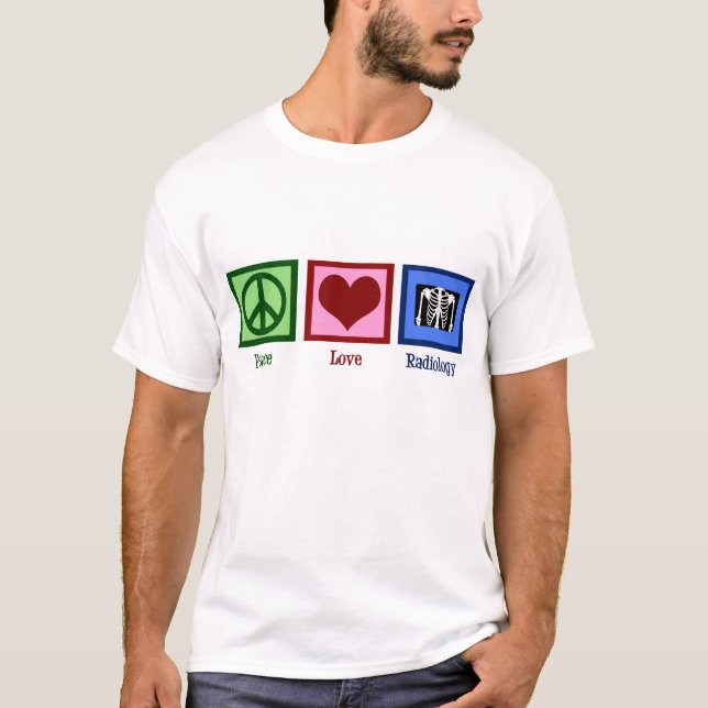 Peace Kärlek Radiology T Shirt (Framsida)
