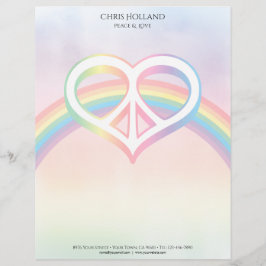 Peace & Kärlek Rainbow Letterhead Brevhuvud