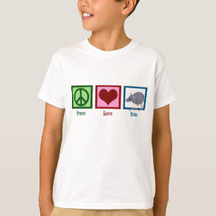 Peace Kärlek Råttor Kids Tee Shirt