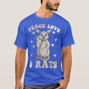 Peace Kärlek Råttor Women Kids Girls Råtta T Shirt
