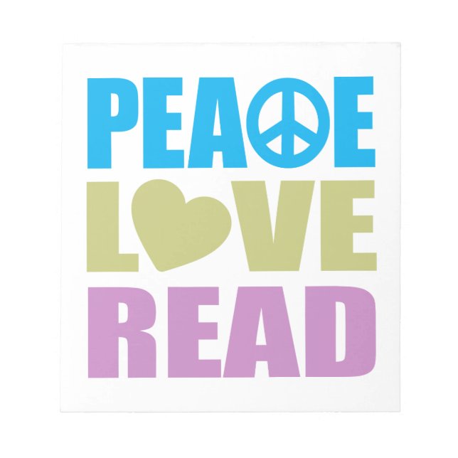 Peace Kärlek Read Anteckningsblock (Framsida)