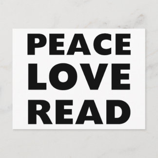 Peace Kärlek Read Vykort