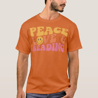 Peace Kärlek Reading Bokar Älskare för Tonåring Gi T Shirt
