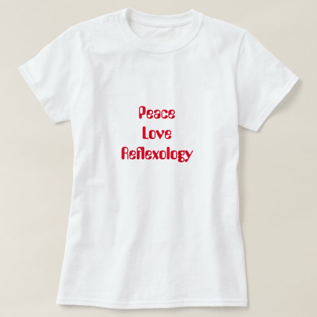 Peace Kärlek Reflexology T-Shirt (Design framsida)