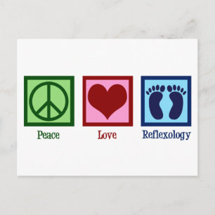 Peace Kärlek Reflexology Vykort