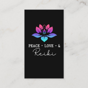 Peace Kärlek Reiki Chakra Andlig Meditation Visitkort