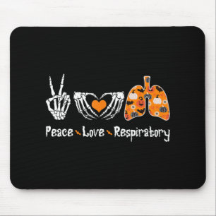 Peace Kärlek Respirapist Skeleton Roligt Hall Musmatta
