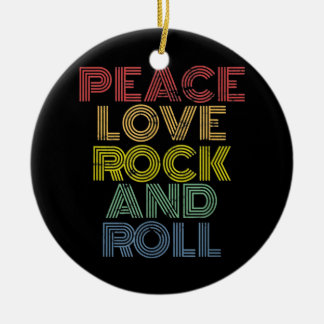 Peace Kärlek Rock and roll Julgransprydnad Keramik