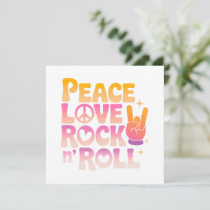 Peace Kärlek Rock n Roll - Music-Inspired Typograp