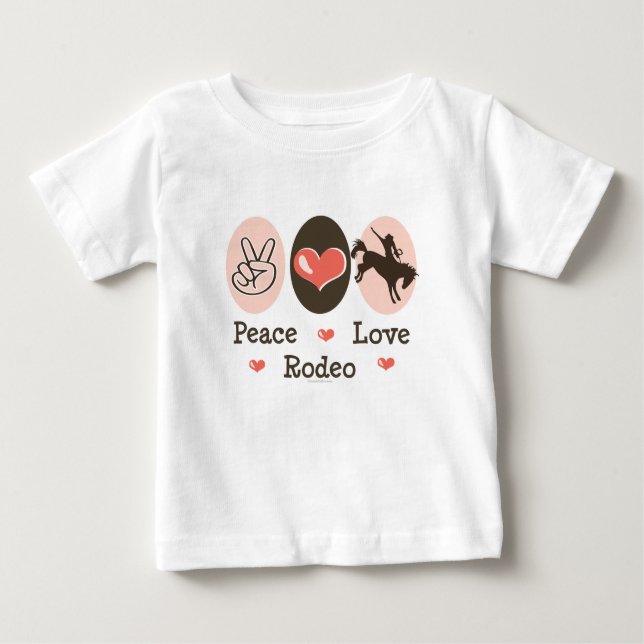 Peace Kärlek Rodeo Infant Baby T-shirt (Framsida)