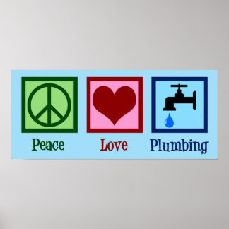 Peace Kärlek-rörsystem Poster