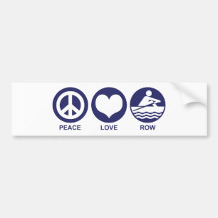 Peace Kärlek Row Bildekal