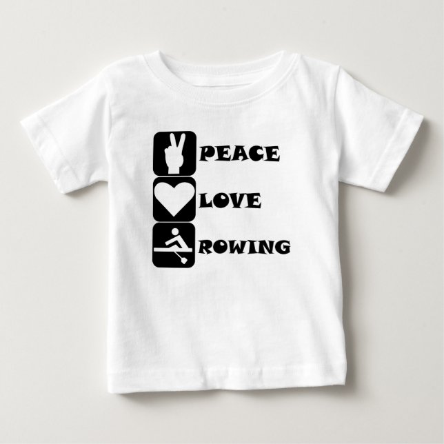 Peace Kärlek Rwing T Shirt (Framsida)