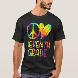 Peace Kärlek:s sjunde Klass Back School 7:e Klass T Shirt