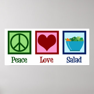 Peace Kärlek Salads Cute Salad Pub Poster