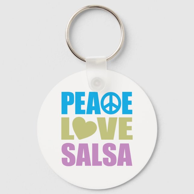 Peace Kärlek Salsa Nyckelring (Framsida)