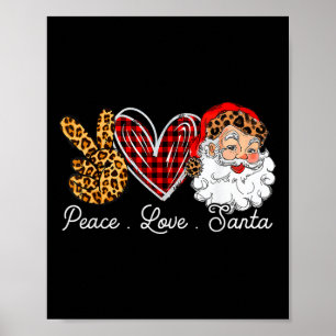 Peace Kärlek Santa Leopard Buffalo jul 2021 Poster