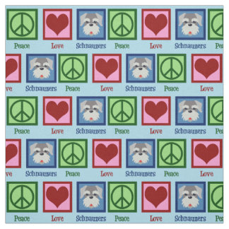 Peace Kärlek Schnauzers Tyg