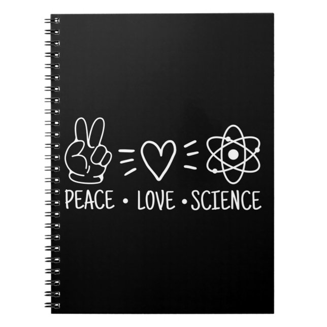 Peace Kärlek Science Anteckningsbok (Framsidan)