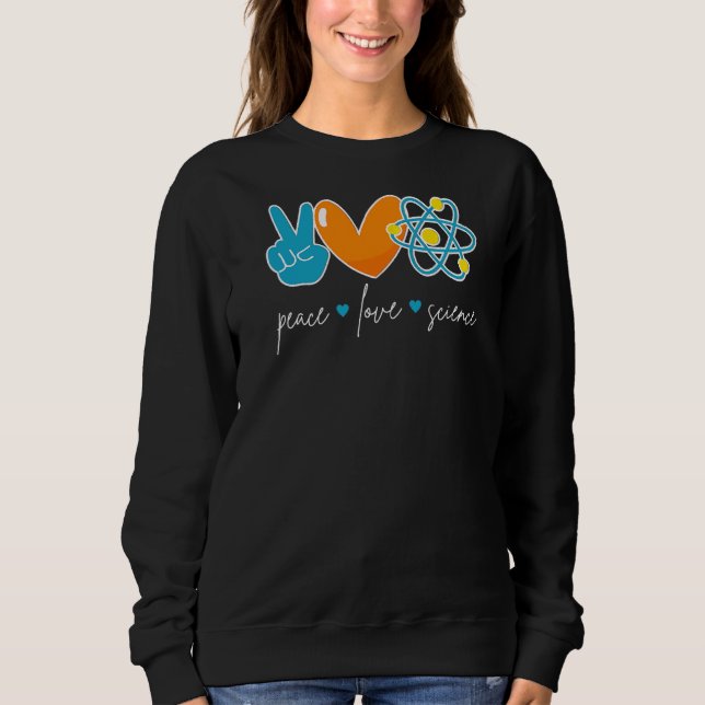Peace Kärlek Science Chemistry Biology Physics Tea T Shirt (Framsida)