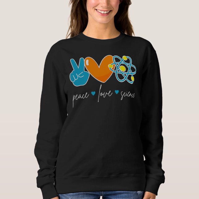 Peace Kärlek Science Chemistry Biology Physics Tea T Shirt (Framsida)