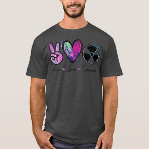 Peace Kärlek Science Funny Teacher Premium T Shirt