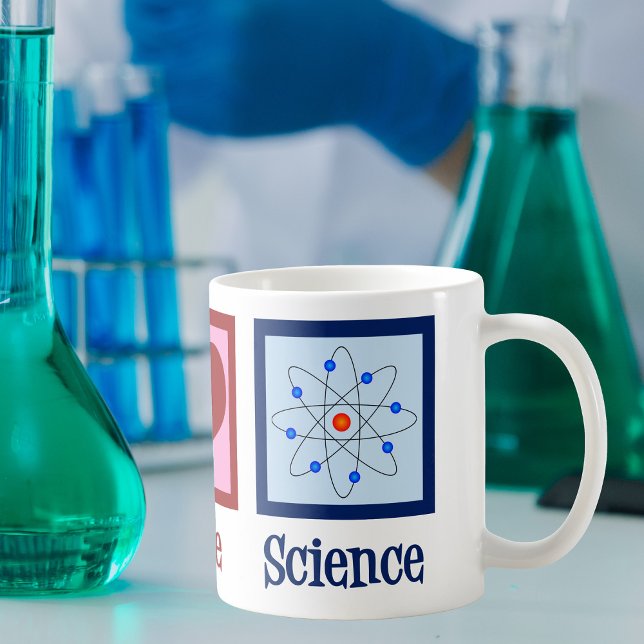 Peace Kärlek Science Kaffemugg (Skapare uppladdad)