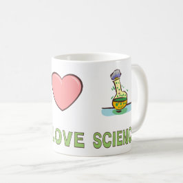 Peace Kärlek Science Kaffemugg