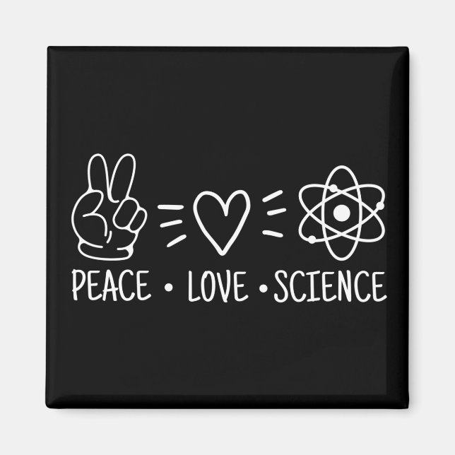 Peace Kärlek Science Magnet (Framsidan)