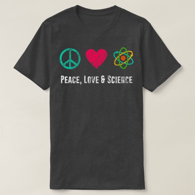 Peace Kärlek Science Physics Student Teacher Gift  T Shirt (Design framsida)