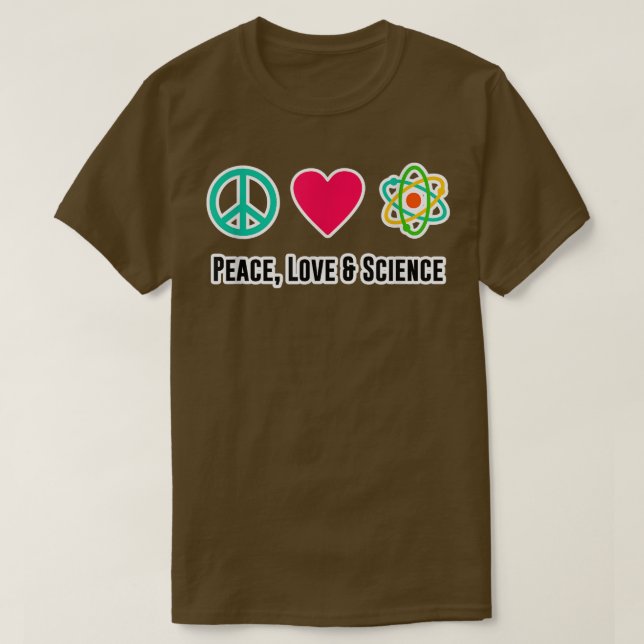 Peace Kärlek Science Physics Student Teacher Gift  T Shirt (Design framsida)