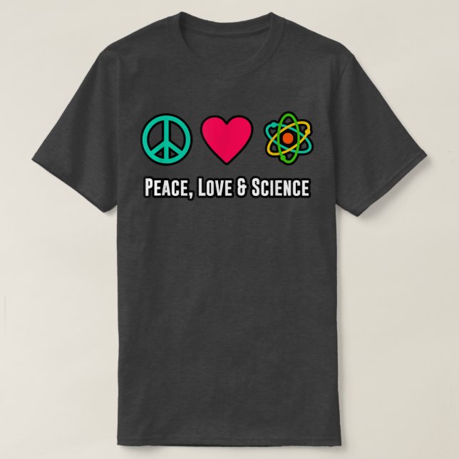 Peace Kärlek Science Physics Student Teacher Gift  T Shirt (Design framsida)