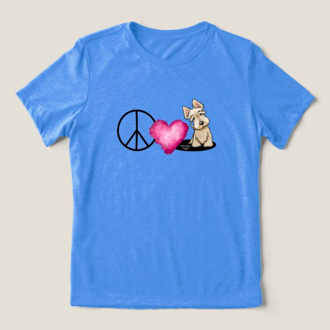 Peace Kärlek Scotties T-Shirt (Design Framsida)
