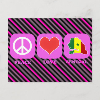 Peace Kärlek Senegal Vykort