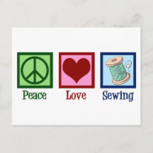 Peace Kärlek Sewing Cute Seamstress