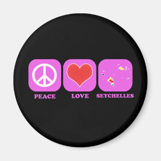 Peace Kärlek Seychellerna Magnet