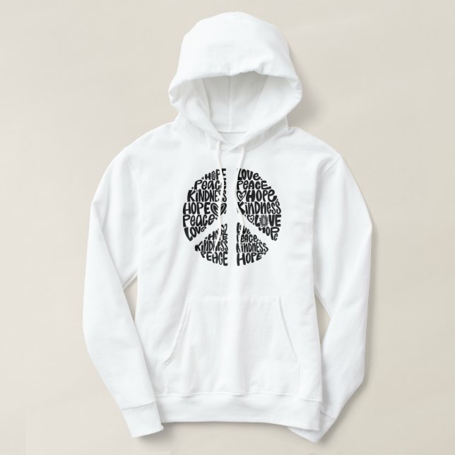 PeACE KÄRLEK Shirt 60s 70:e Tie Dye Hippie Hallowe Hoodie (Design framsida)