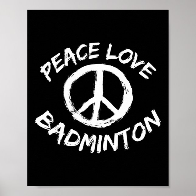 Peace Kärlek Shuttle Soutfit Peace Kärlek Badmin Poster (Framsidan)
