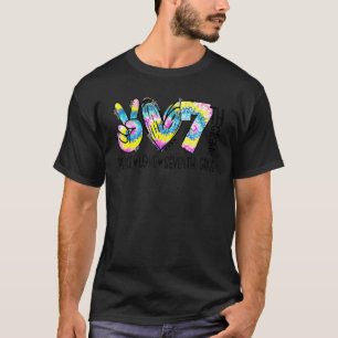 Peace Kärlek sjunde Klass Tie Dye Student Lärare T Shirt