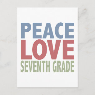 Peace Kärlek sjunde Klass Vykort