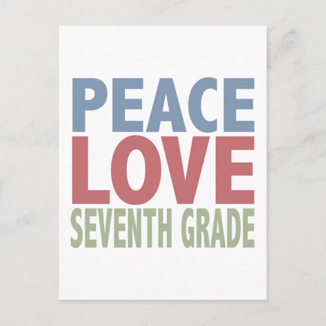Peace Kärlek sjunde Klass Vykort (Framsida)