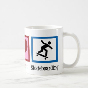 Peace Kärlek Skateboarding Kaffemugg