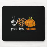 Peace Kärlek Skeleton Fall Pumpkin Leopard Hallowe Musmatta<br><div class="desc">Peace Kärlek Skeleton Fall Pumpkin Leopard Halloween Women</div>
