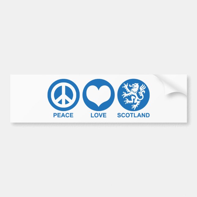 Peace Kärlek Skottland Bildekal (Framsidan)