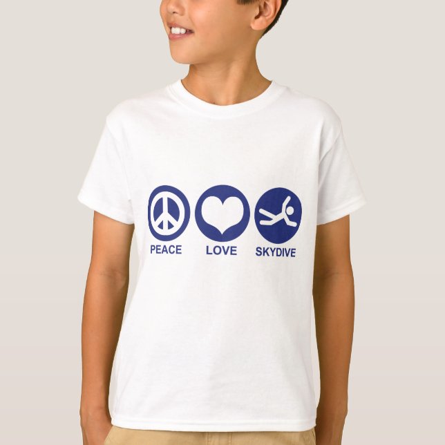 Peace Kärlek Skydive Tee (Framsida)
