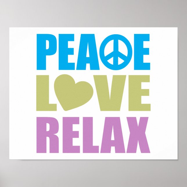 Peace Kärlek Slappna av Poster (Framsidan)